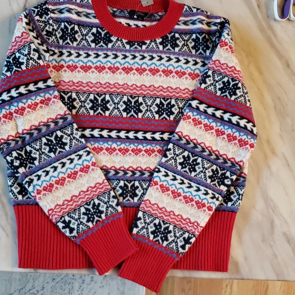 J. CREW RED SWEATER